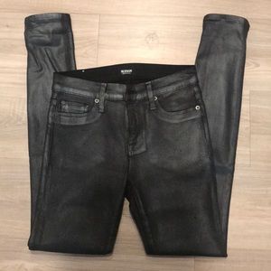 Hudson super skinny charcoal jeans